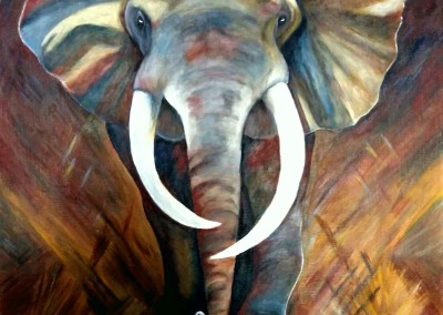 44_Martine monie mounie acrylique sur toile de lin La marche de l'éléphant_F20 73x60_ 2023_blog